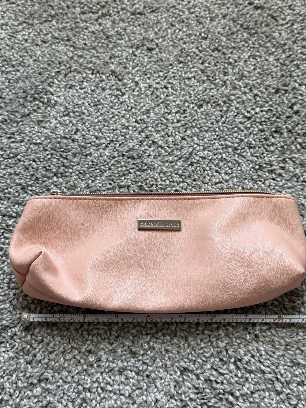 Bare minerals light pink makeup brush bag
